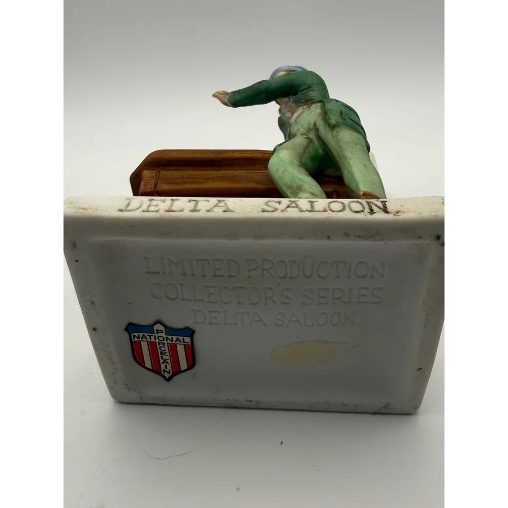 Vtg 1971 Cyrus Noble Delta Saloon Suicide Table Bourbon Whiskey Decanter‎